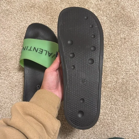 Valentino Green and Black Slides - Picture 4 of 4
